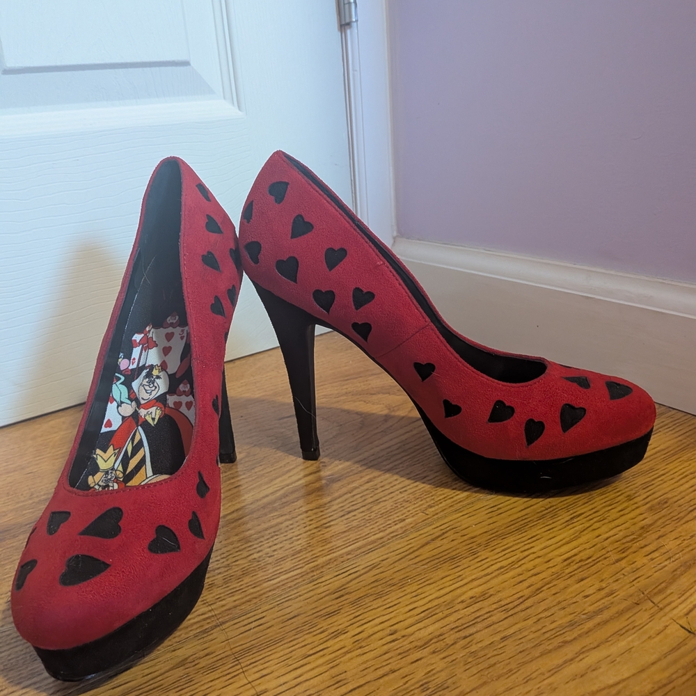 Disney Red and Black Heart Heels